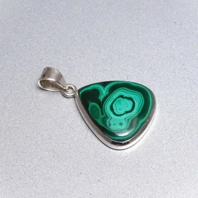 Malachite pendant in silver 9.5g, Congo