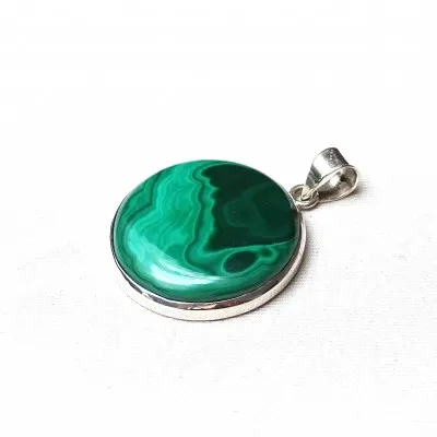 Malachit-Anhänger in Silber 16g, Kongo