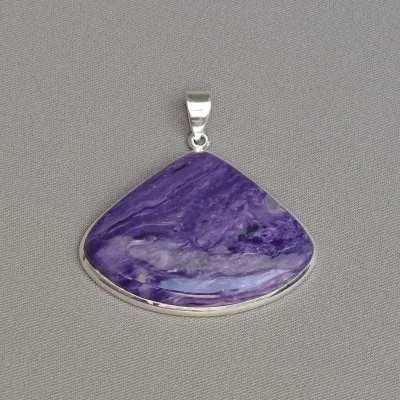 Charoite pendant in silver 20.2g, Yakutsk Russia
