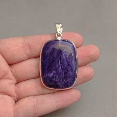 Charoit-Anhänger in Silber 16,9g, Jakutsk Russland