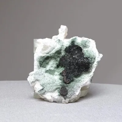Apophyllitgrüner Kristall, Stilbit 205g, Indien