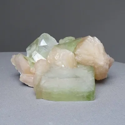 Apophyllitgrüner Kristall, Stilbit 382g, Indien