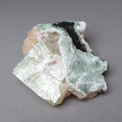 Apophyllitgrüner Kristall, Stilbit 382g, Indien