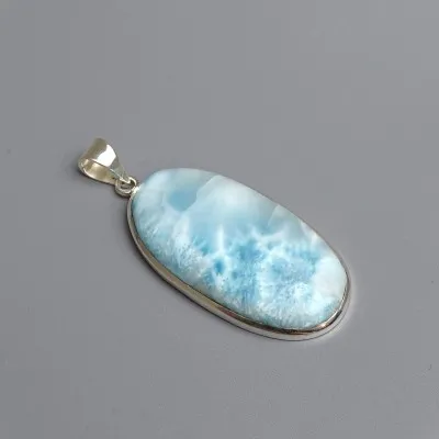 Larimar pendant in silver 23.8g, Dominican Republic