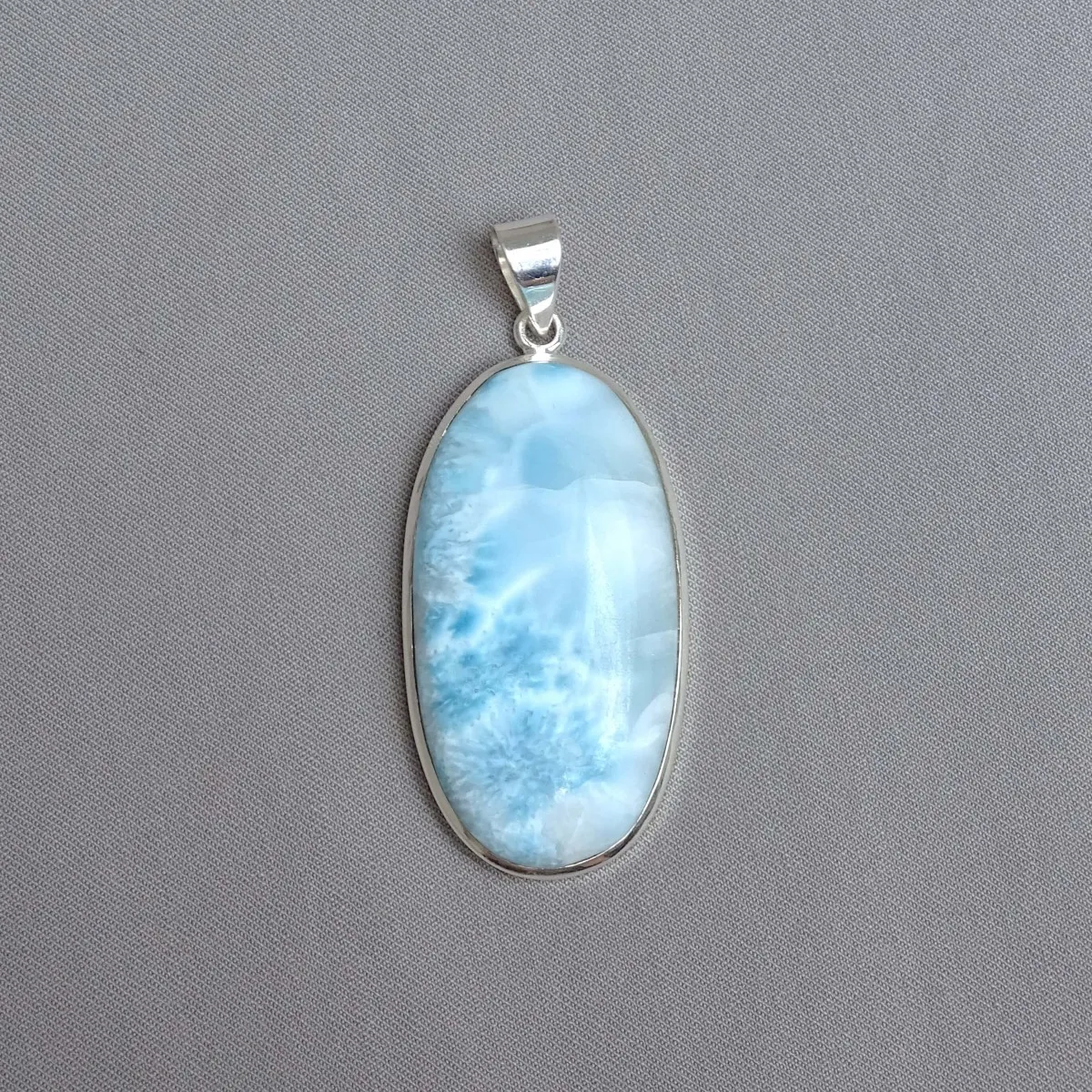 Larimar pendant in silver 23.8g, Dominican Republic
