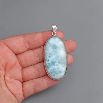 Larimar-Anhänger in Silber 23,8g, Dominikanische Republik