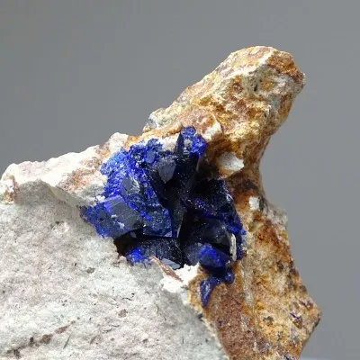 Azurit-Kristalle im Gestein 125g, Marokko