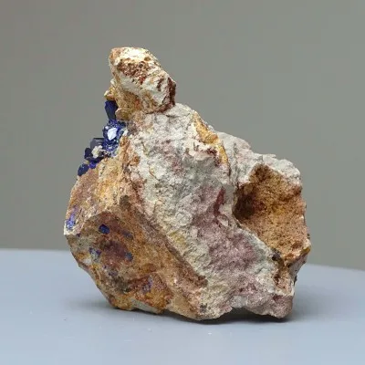 Azurit-Kristalle im Gestein 125g, Marokko
