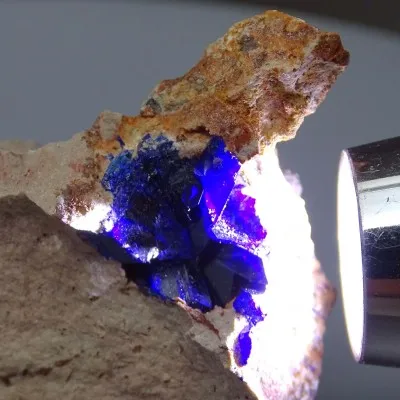 Azurite crystal in rock 125g, Morocco