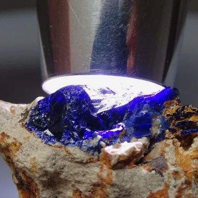 Azurite crystal in rock 36g, Morocco