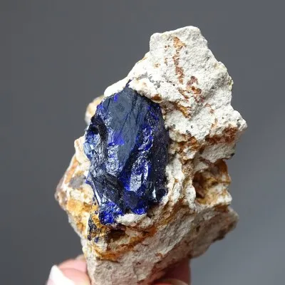 Azurit-Kristalle im Gestein 36g, Marokko