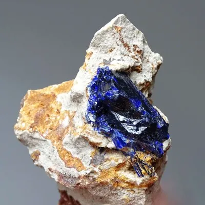 Azurit-Kristalle im Gestein 36g, Marokko