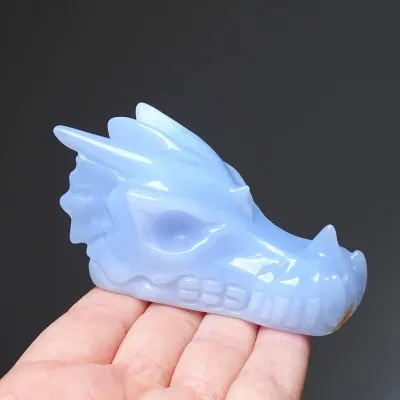 Natürlicher blauer Chalcedon - Drachenkopf 168g, Türkei