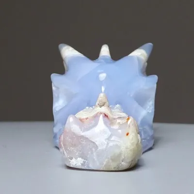 Natürlicher blauer Chalcedon - Drachenkopf 160g, Türkei