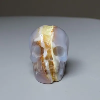 Chalcedon modrý přírodní - lebka 64g, Turecko