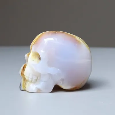 Natural blue chalcedony - skull 64g, Turkey
