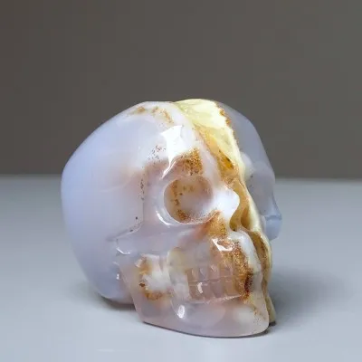 Natural blue chalcedony - skull 64g, Turkey