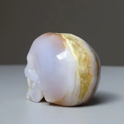 Natural blue chalcedony - skull 64g, Turkey