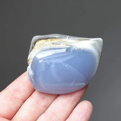 Chalcedon modrý přírodní leštěný 101g, Turecko