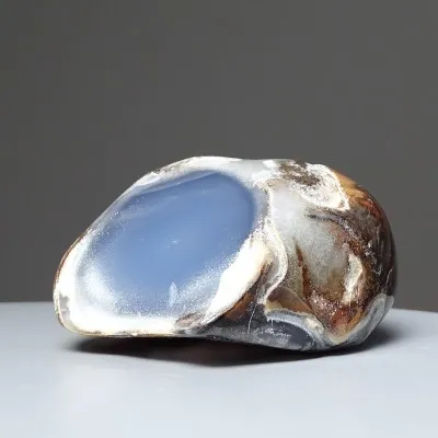 Chalcedon modrý přírodní leštěný 264g, Turecko