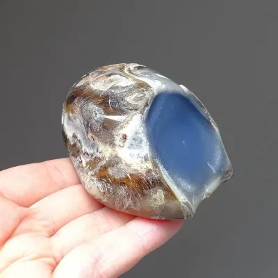 Chalcedon modrý přírodní leštěný 264g, Turecko