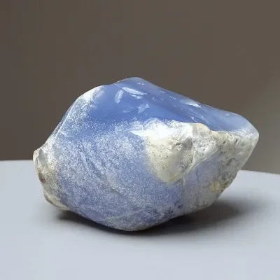 Chalcedonblau natur poliert 279g, Türkei
