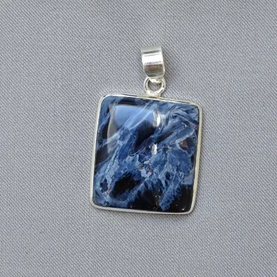Pietersit natürlicher Mineralanhänger in Silber 12,4g, Namibia
