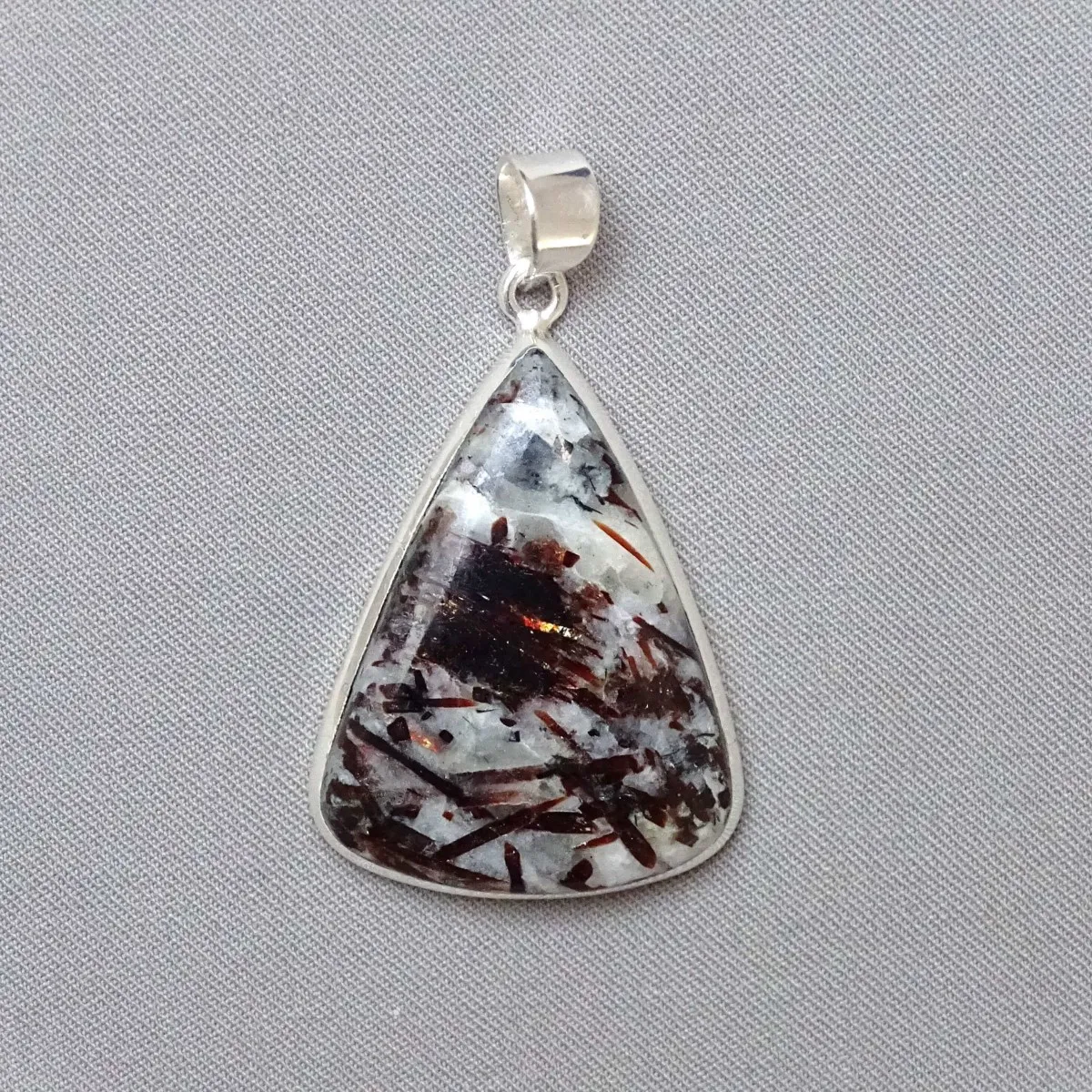 Astrophyllite pendant in silver 13.9g, Russia
