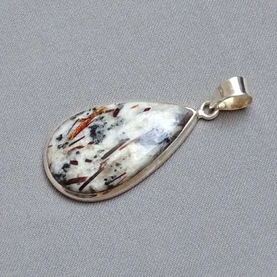 Astrophyllite pendant in silver 9.6g, Russia