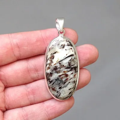 Astrophyllite pendant in silver 15g, Russia