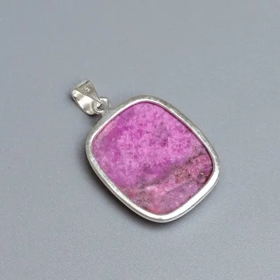 Cobaltocalcite pendant in silver 11.9g, Morocco