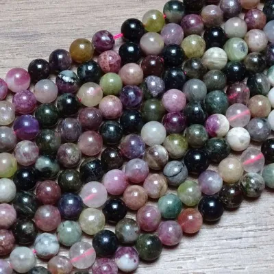 Korálky - TURMALÍN Ø 6,5 mm