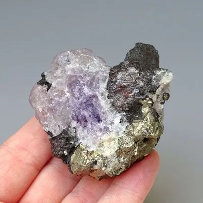 Fluorit kombinace s pyritem 119g, Peru
