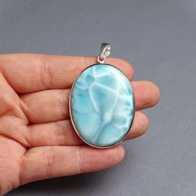 Larimar přívěšek top kvalita 22,3g, Dominikánská republika