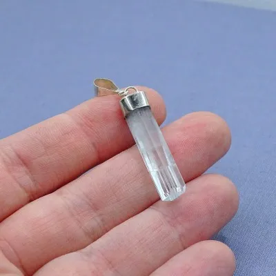 Aquamarine natural crystal pendant 2.2g, Afghanistan