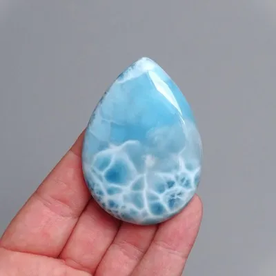 Larimar natural polished cabochon 44g, Dominican Republic
