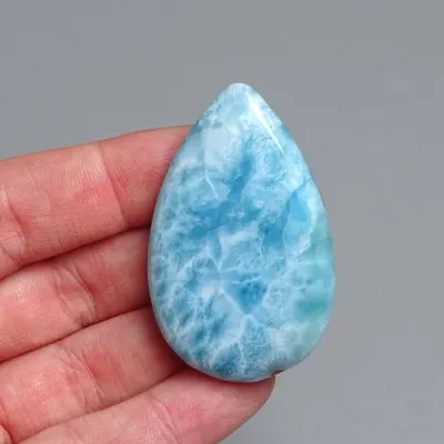 Larimar přírodní leštěný kabošon 24,3g, Dominikánská republika