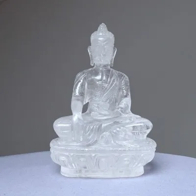 Himalayan crystal seated Buddha 968g, Pakistan