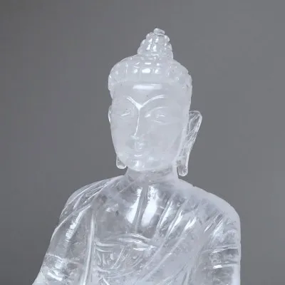 Himalayan crystal seated Buddha 968g, Pakistan