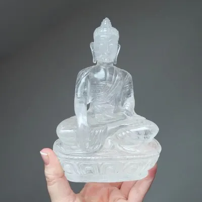 Himalayan crystal seated Buddha 968g, Pakistan