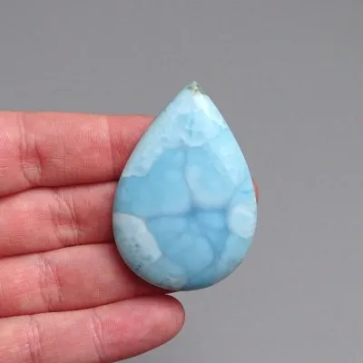 Larimar natural polished cabochon 26.2g, Dominican Republic