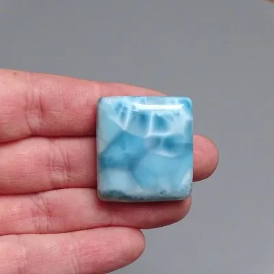 Larimar natürlich polierter Cabochon 18,3g, Dominikanische Republik