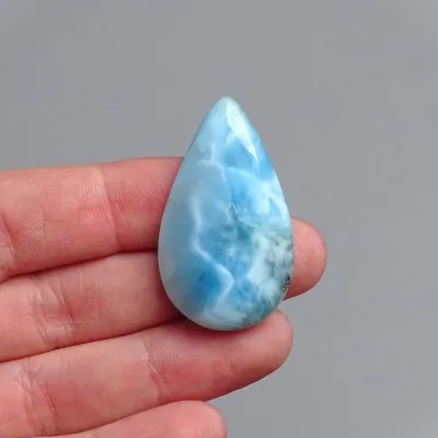 Larimar přírodní leštěný kabošon 12,2g, Dominikánská republika