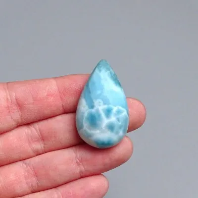 Larimar natürlich polierter Cabochon 15,6g, Dominikanische Republik