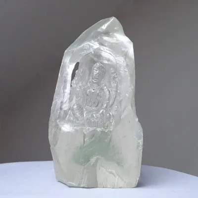 Göttin Parvati mit Ganesha in Himalaya-Kristall 3919 g, Pakistan