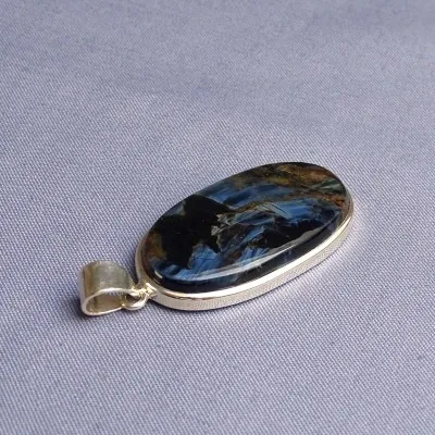 Pietersit natürlicher Mineralanhänger in Silber 14,4g, Namibia