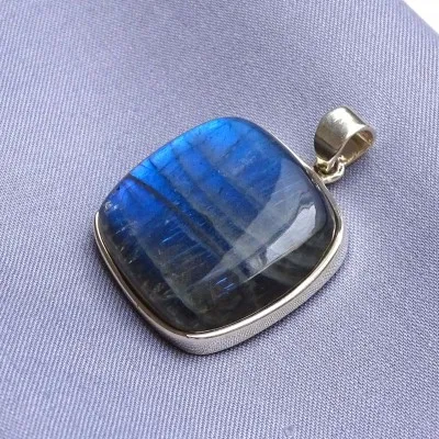 Labradorit-Anhänger in Silber 17,5g, Madagaskar