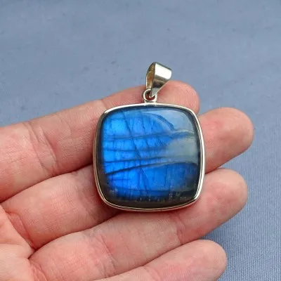 Labradorit-Anhänger in Silber 17,5g, Madagaskar