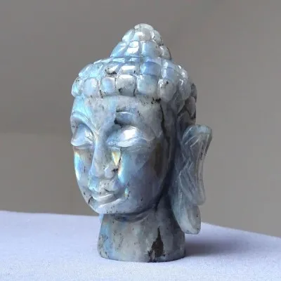 Labradorit přírodní Buddhova hlava 341g, Madagaskar