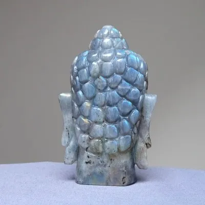 Labradorite natural Buddha head 341g, Madagascar